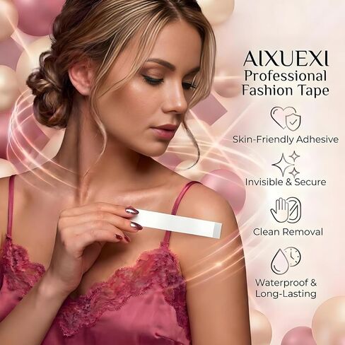 Double Sided Fashion Tape, Professional Body Tape for Clothes - Invisible, Skin-Friendly & Strong Adhesion, Fashion Tape for Dresses, 36 PCS No Residue Adhesive Tape in Saudi Arabia