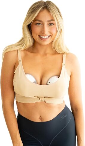 Burble Bra Pumping & Nursing Bra with Patented Clip, Hands-Free Bra for All Wearable Pumps Elvie Willow Momcozy Medela in Kuwait
