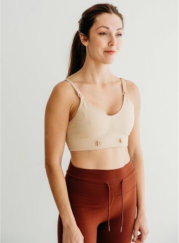 Burble Bra Pumping & Nursing Bra with Patented Clip, Hands-Free Bra for All Wearable Pumps Elvie Willow Momcozy Medela in Kuwait
