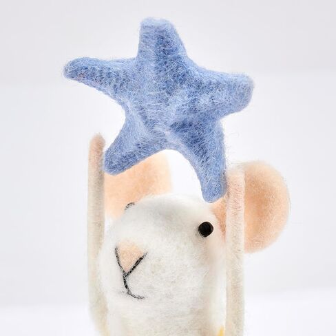 Primitives by Kathy Collectible Felt Critter Set, 4.5-inch, Starfish Mice, Set of Two Beach Themed Decorative mice in Bikinis with Starfish Details - Tiered Tray, Shelf, Tablescape Coastal Home Decor in Kuwait