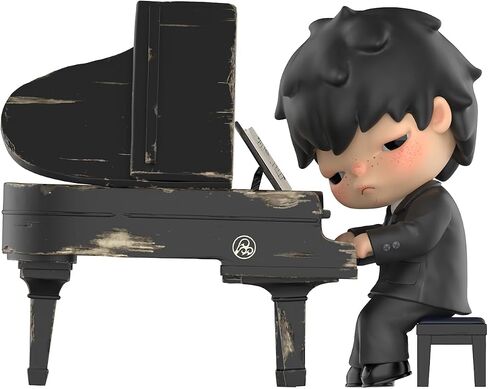 POP MART Hirono The Pianist Figure Figurine, 3.15 inches Height, Toys for Modern Home Decor, Collectible Toy Set for Desk Accessories in Kuwait