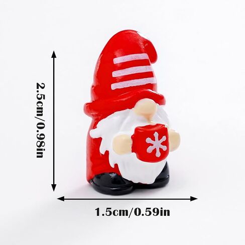 12 Pieces Miniature Plastic Figurines Set, Holiday Gnomes Collection, Multi-Color Seasonal Decorative Statues for Fairy Garden, Terrarium, Plant Pots, Micro Landscape Decor in Saudi Arabia