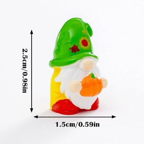 12 Pieces Miniature Plastic Figurines Set, Holiday Gnomes Collection, Multi-Color Seasonal Decorative Statues for Fairy Garden, Terrarium, Plant Pots, Micro Landscape Decor in Saudi Arabia