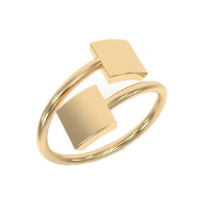 18K Gold Rings for Women - Stackable Rings in Authentic 925 Sterling Silver - Full Square Knuckle & Thumb Ring - Sterling Silver Rings for Teen Girls - Dainty Minimalist Rings for Women (Size 6)
