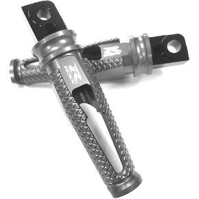 Grey Motorcycle Aluminum Rear Passenger Footrests Foot Rests Foot Pegs Compatible with Suzuki GSXR Gixxer 600 750 2006-2020 GSXR1000 2005-2020 GSXR600 GSXR750 GSXR1000
