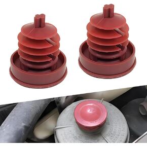 Yumfugu 2 PCS Automobile Oil Cap, Durable Power Steering Pump Reservoir Sealing Cap Plug, Modified Replaced OEM 53697-SB3-952 Accessories, Compatible with Honda, Accord, Odyssey, Civic CRV (Red)