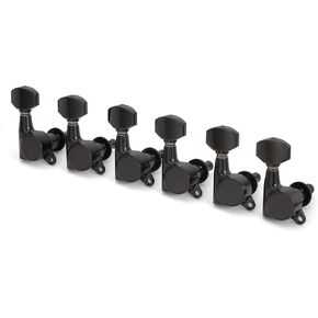 Gotoh Schaller-Style Knob Tuning Machines, 6-in-Line, Black