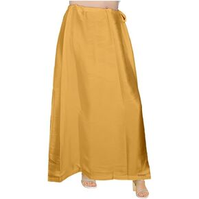EDZZEL Women's Satin Petticoat Saree Satin Underskirt Sari Satin Silk Petticoat Underwear For Women