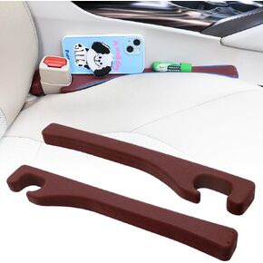 2 Pack Car Seat Gap Filler, Leather Car Gap Filler Organizer, Universal for Car SUV Truck Fill The Gap Between Seat and Console, Stop Things from Falling for Women Men (Black)