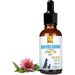 Respiratory Relief: Natural Cat and Dog Cough Medicine - Soothes Sneezing, Treats Kennel Cough, Supports Trachea Collapse and Pet Asthma (60 ML)