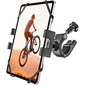 Bike Tablet Mount Holder [Ultra Stable] Motorcycle Tablet Mount for Electric Scooter, Mountain, Dirt Bike and Motorcycle - 360° Rotate Suitable for 4-11" Tablet Like iPad Pro, Air, Mini, Phone, Galaxy
