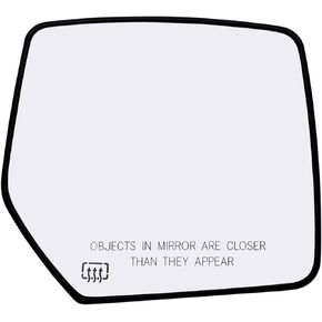 Passenger Side Mirror Glass Assembly With Plastic Backing Plate Heated Compatible with 2007-2011 Dodge Nitro, 2008-2012 Jeep Liberty