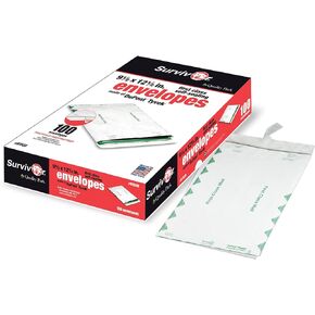 Quality Park Survivor R1530 Tyvek USPS First Class Mailer, 9 1/2 x 12 1/2, White (Box of 100)