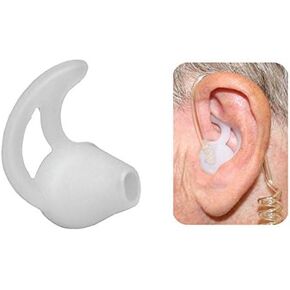 Earmold Silicone Fin Earbud Ear-Mold Earpods for Surveillance Earpieces Two-Way Radios (Pair)