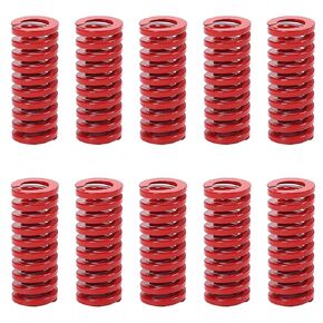 MroMax 3D Printer Die Spring 10mm OD 30mm Long Medium Load Compression Mould Die Spring for 3D Printer Ender Electric Part Red 2PCS