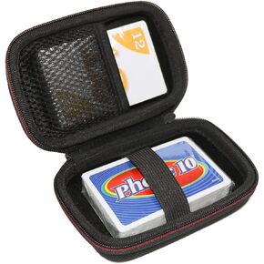 Maoershan Hard Travel Protective Casling Case for UNO Classic Card Game/Mattel Phase 10 Card Game/Hoyle Waterproof Clear Playing Cards(Only Case)