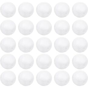 GANAZONO 250pcs 2.5cm Craft Balls, Polystyrene Foam Balls for DIY Crafting and Decoration Smooth Polystyrene Foam, Balls for Decoration Household School Projects, White