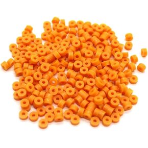 80pcs 2mm Shaft Sleeves Plastic Axle Sleeves DIY Toy Accessories (Orange, Soft)