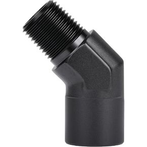 3/8 NPT Female to 3/8 NPT Male 45 Degree Fitting Adapter Coupler Union Aluminum Black