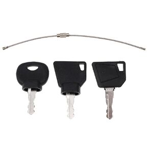 DVPARTS Heavy Equipment Key Set 3 Keys ON Ring Construction Key Set Ignition Key Set for JCB Bomag Hamm Roller Compaction Dynapac Terex Vibromax Volvo Ford Moxy New Holland and More