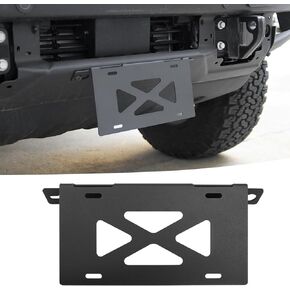 Front License Plate Bracket Holder Compatible with Ford Bronco Accessories 2024 2023 2022 2021, License Plate Frame Relocation Mount for Bronco Front Lower Bumper in Kuwait