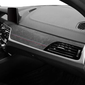 Betterhumz Car Dashboard Panel Sticker Wrap for BMW 5 Serie G30 G38 525i 530i 540i 2018-2023 Instrument Decoration Strip Made of Alcantara Interior Accessories