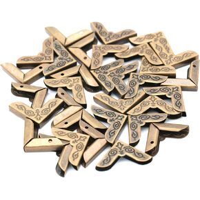 Anmeilexst 32 Pcs Bronze Metal Book Corner, Albums, Books, Notebooks, Scrapbooks, Folders, Etc, Corner Protector.