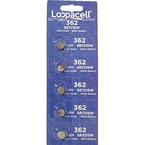LOOPACELL 362-361 1.55v 362/361 Battery (SR721SW) Pack of 5 Batteries