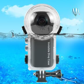 PULUZ 50m/164ft Invisible Dive Case for Insta360 X3 Accessories Underwater Housing Cover Protective Case PC Shell, Underwater Photography Cameras for Insta 360 x3 Waterproof case