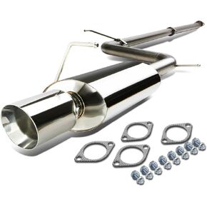 DNA MOTORING CBE-ME06L4-NRT Stainless Steel Cat Back Exhaust System [Compatible with 06-09 Mitsubishi Eclipse 2.4L l4]