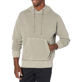 BOSS Men's Garment Dyed Center Logo Hooded Sweatshirt