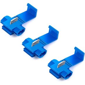 Chanzon 140pcs Quick Splice Wire Connectors Snap Kit for 22-10AWG Gauge Red Blue Yellow Tap Solderless Electrical IDC SGS/CE Certificated Self Stripping Cable Joiner Terminal Crimp