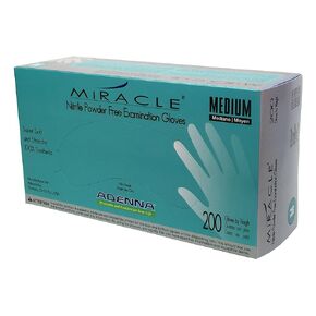 Adenna MIR166 Miracle 3.5 mil Powder-Free Nitrile Exam Gloves, Medical Grade, Blue, Large, Box of 200