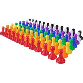 HESTYA 96 Pieces Board Game Pieces Multicolor Plastic Pawn Game Pieces for Board Games, 1 Inch Game Pawns, Tabletop Markers, Arts and Crafts