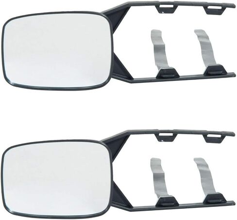 YOMTOVM 2pcs Dual View Tow Mirror, Clip-On Towing Mirrors Extensions 360° Adjustable Universal Trailer Mirrors for Vehicle Car Camper Truck in Kuwait