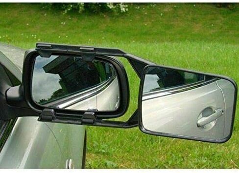 YOMTOVM 2pcs Dual View Tow Mirror, Clip-On Towing Mirrors Extensions 360° Adjustable Universal Trailer Mirrors for Vehicle Car Camper Truck in Kuwait