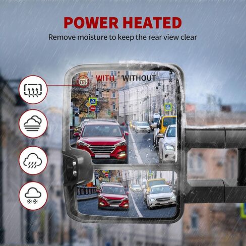 YITAMOTOR Towing Mirrors Compatible with 2007-2018 Tundra, Power Heated Telescoping Foldable Arrow Turn Signal Light Clearance Light Running Light Blind Spot Light Yellow Lens in Saudi Arabia