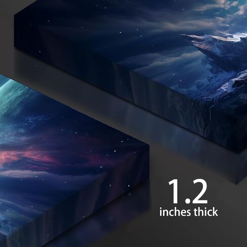 Y-II HD قماش الطباعة جدار الفن الشاطئ غروب الشمس موجات صورة طبيعية تمتد اللوحة القماش إطار خشبي غرفة المعيشة غرفة نوم مكتب غرفة المعيشة (24in × 48in) in Kuwait