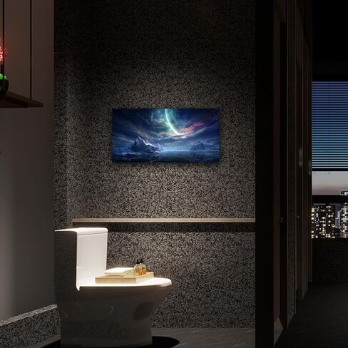 Y-II HD قماش الطباعة جدار الفن الشاطئ غروب الشمس موجات صورة طبيعية تمتد اللوحة القماش إطار خشبي غرفة المعيشة غرفة نوم مكتب غرفة المعيشة (24in × 48in) in Kuwait