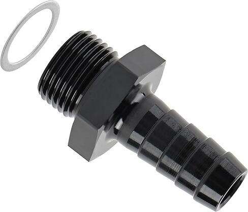 EVIL ENERGY M12*1.5mm Male to 3/8" Hose Barb Fuel Oil Pump Inlet Straight Fitting Barb Fitting Bare with Aluminium Washer in Saudi Arabia