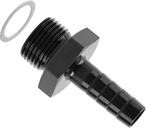 EVIL ENERGY M12*1.5mm Male to 3/8" Hose Barb Fuel Oil Pump Inlet Straight Fitting Barb Fitting Bare with Aluminium Washer in Saudi Arabia