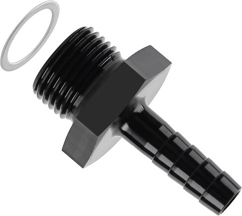 EVIL ENERGY M12*1.5mm Male to 3/8" Hose Barb Fuel Oil Pump Inlet Straight Fitting Barb Fitting Bare with Aluminium Washer in Saudi Arabia