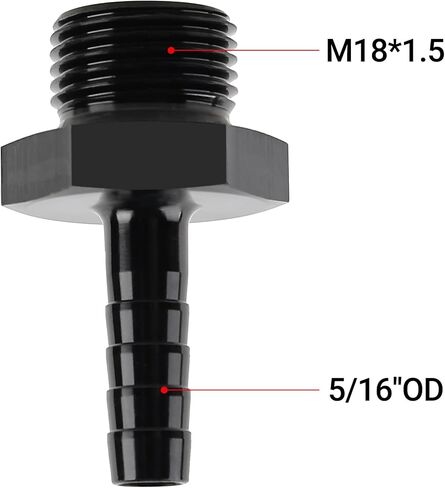 EVIL ENERGY M12*1.5mm Male to 3/8" Hose Barb Fuel Oil Pump Inlet Straight Fitting Barb Fitting Bare with Aluminium Washer in Saudi Arabia