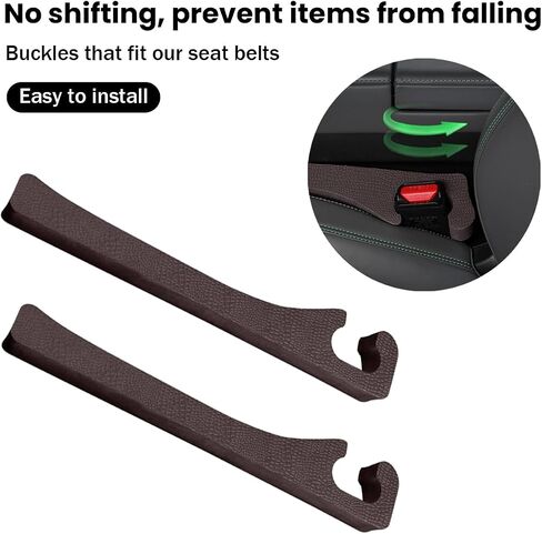 Car Seat Gap Filler, 2pcs Seat Gap Filler Organizer, Side Seam Plug Strip Fill The Gap Between Seat and Console, Stop Things Dropping, Car Accessories Universal for Most Vehicles (Brown) in Saudi Arabia
