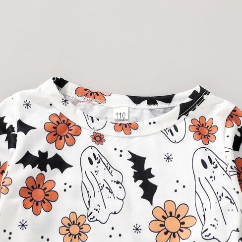 Toddler Baby Girls Clothes Halloween Dress Cartoon Pumpkin Ghost Spider Print Outfits in Saudi Arabia