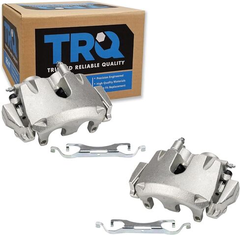 TRQ Front Brake Caliper Set Compatible with 2011-2019 Dodge Durango Jeep Grand Cherokee in Saudi Arabia