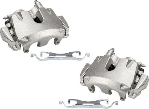 TRQ Front Brake Caliper Set Compatible with 2011-2019 Dodge Durango Jeep Grand Cherokee in Saudi Arabia