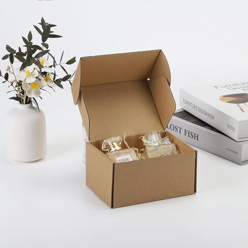 4x4x2 inches Shipping Boxes Set of 50, Brown Corrugated Cardboard Box,Recyclable Literature Mailer Boxes for Small Business Packaging, Mailing, Shipping (4x4x2’’-50pcs) in Kuwait