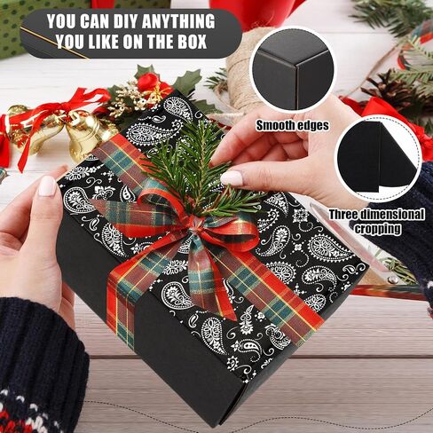 50 Pack Black Shipping Boxes Corrugated Cardboard Mailing Boxes Gift Boxes with Lids Bulk Small Business Mailer Boxes for Packing Jewelry Ornament Gifts Wrap Packaging Supplies (6 x 4 x 3 Inch) in Saudi Arabia