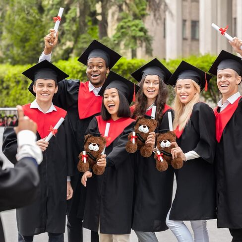 هاول التخرج الدب فئة من 2024 التخرج أفخم 9 بوصة الدب التخرج هدية رياض الأطفال التخرج دمية التخرج الحيوان المحشوة مع دبلوم ووشاح لهدية يوم التخرج (بني داكن) in Kuwait